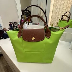 Small neon green longchamp